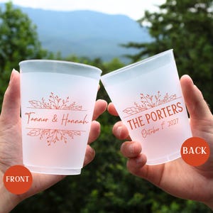 BOHO Wedding Cups Frosted, Wedding Toast Cups, Wedding Frost Cups, Shatterproof Cups, Custom Frosted Cups, Wedding Souvenir, Custom Cups