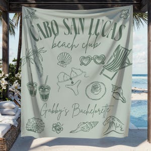 Custom Bachelorette Tapestry, Beach Bach Tapestry, Bachelorette Banner, Beach Bachelorette Decorations, Bachelorette Sign, Custom Location
