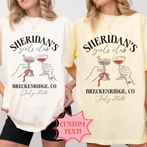 Custom Girls Club Bachelorette Shirts, Social Club Shirt, Personalized Bachelorette Comfort Colors, Bach Club Shirts, Bridesmaid Shirts