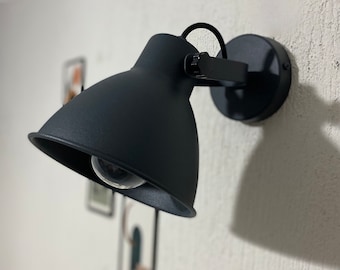 Anthracite Sconce, Office Lighting, Anthracite Adjustable Lighting - Scandinavian Wall Light