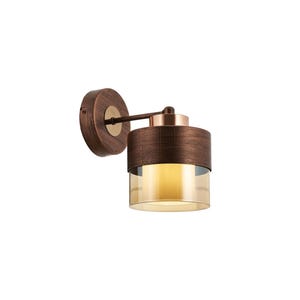 Minimalist Wall Sconce: Double Glazed Metal & Glass Lighting