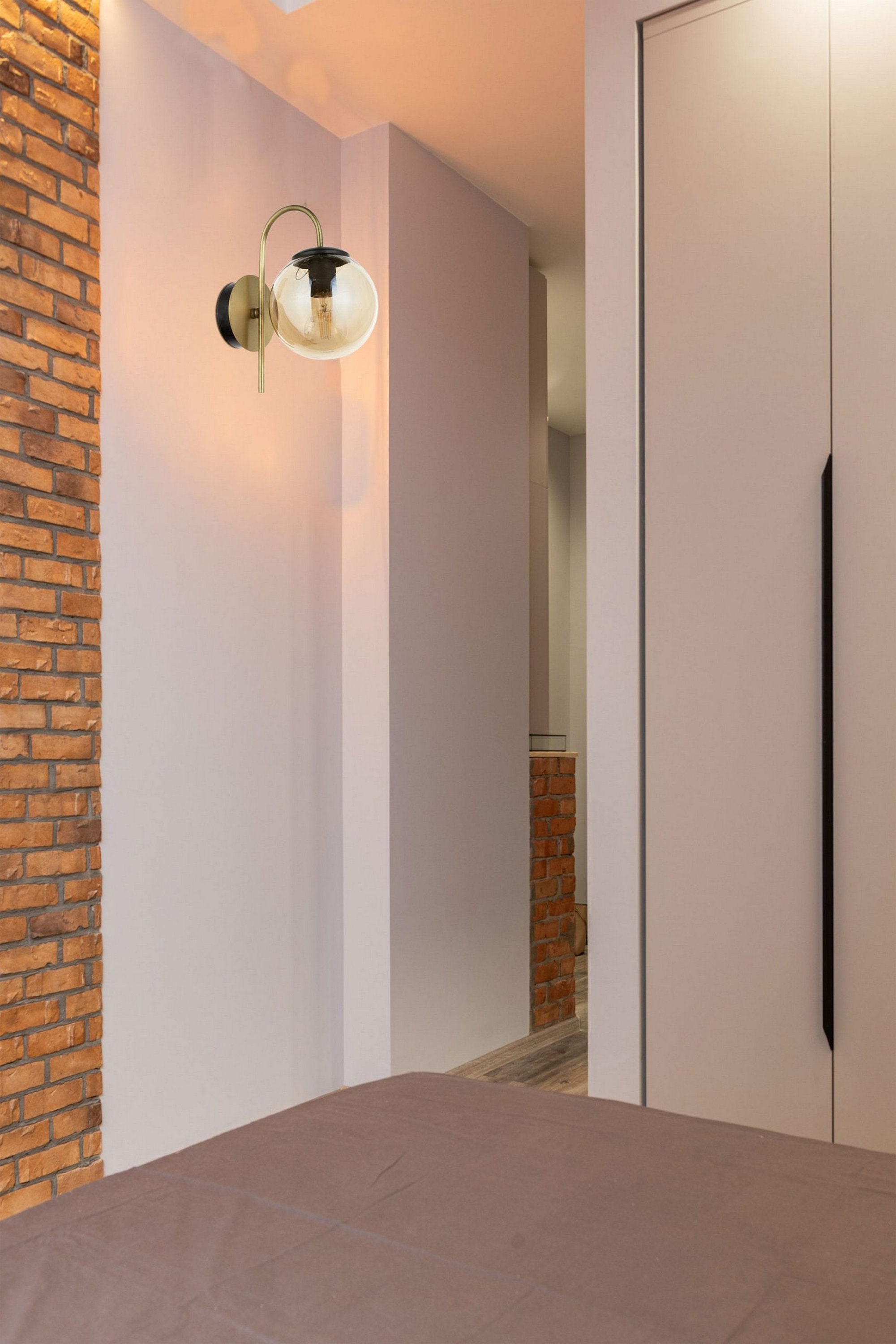 Cane Wall Sconce Gooseneck Lighting Gold Metal Glass Globe Etsy