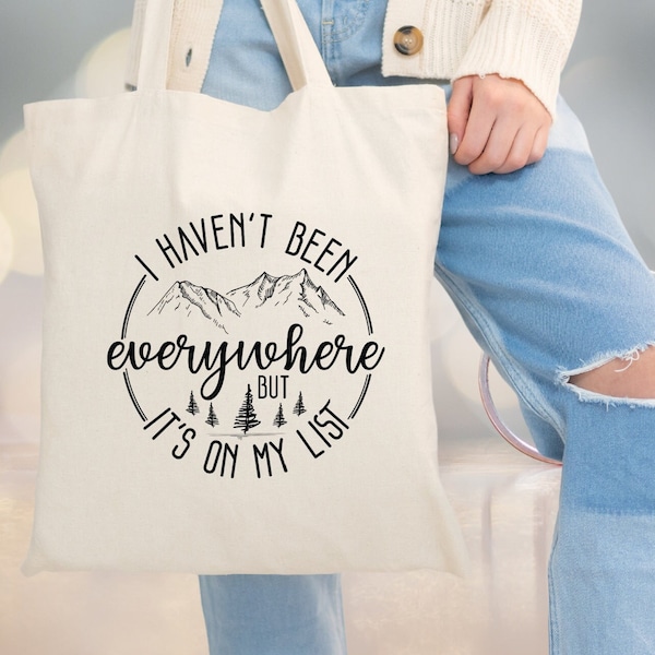 Travel and Adventure Tote Bag, Gift for Anyone Who Wants an Adventure, Gift For Her, Gift For Him