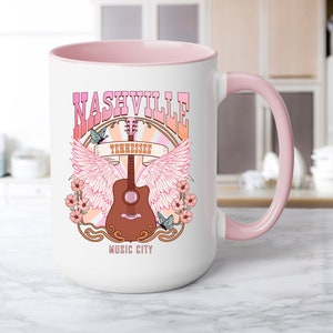 Nashville Coffee Mug, Music City Mug, Country Music Gift