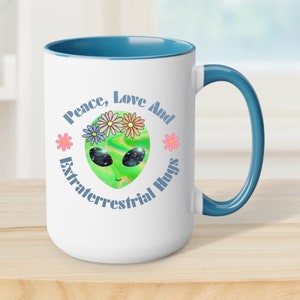 Alien Coffee Mug, UFO Coffee Cup, Extraterrestrial Mug