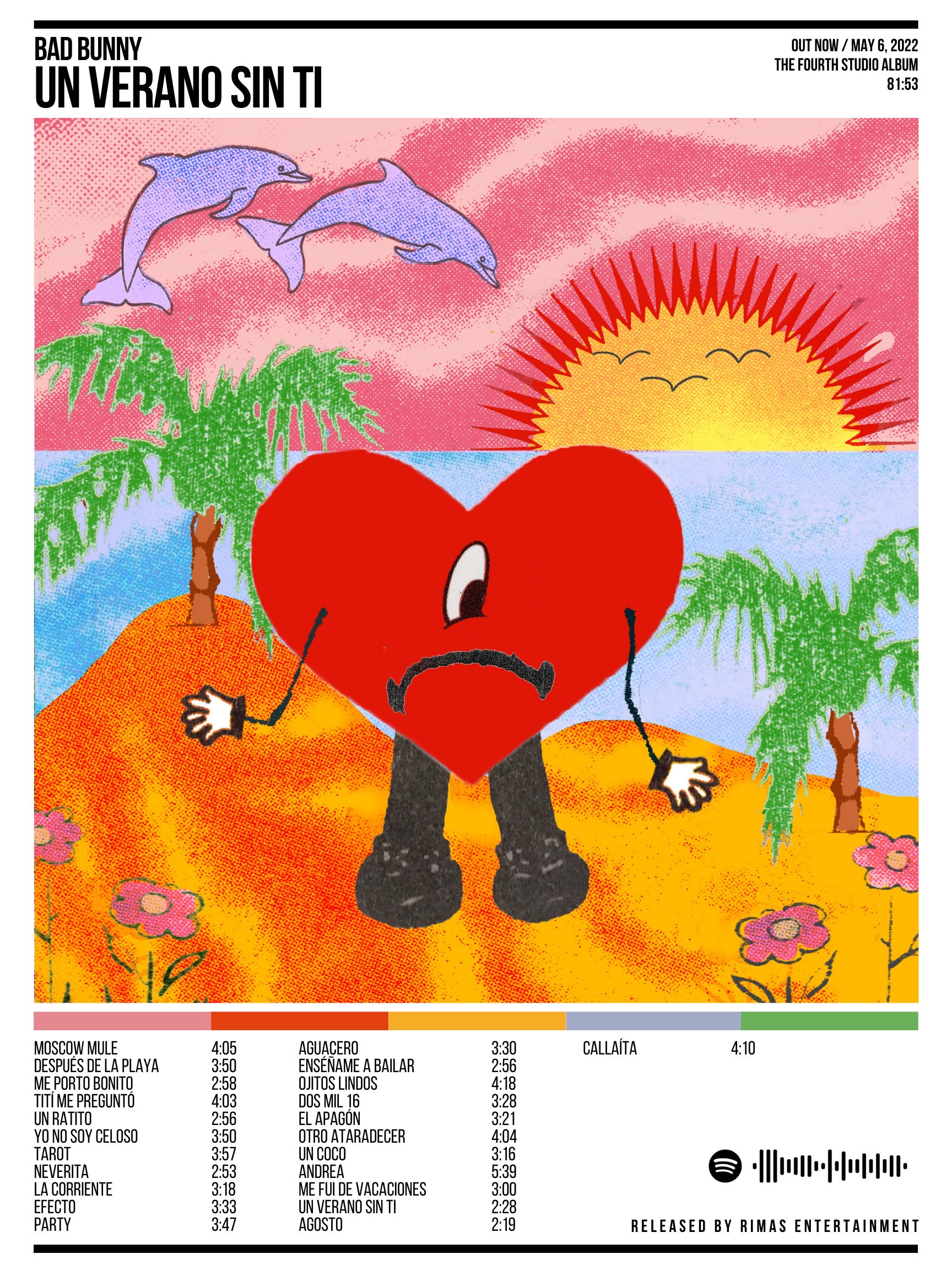 Un Verano Sin Ti Album Poster, Bad Bunny Poster