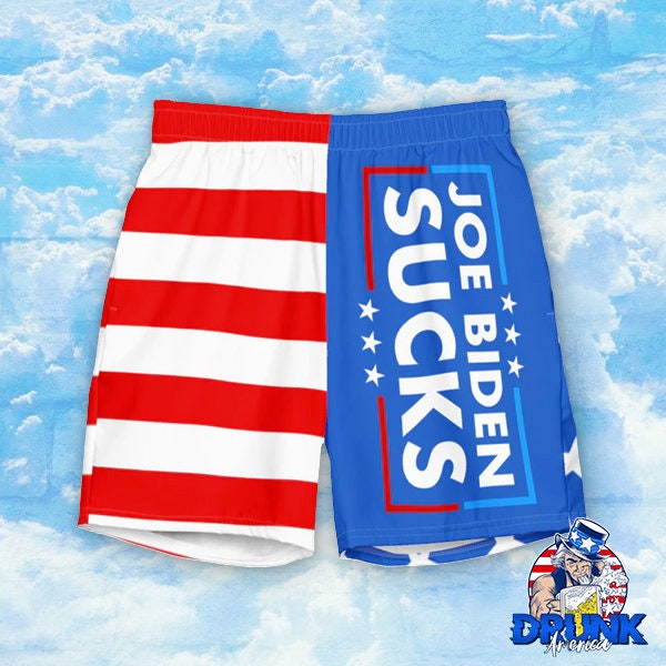 DQQiang Mens USA American Flag Jammer Quick Dry Sport Swim Suit Swim Trunks 