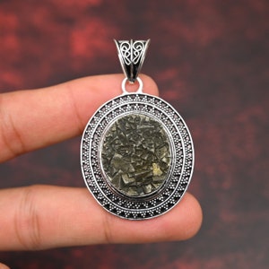 Exquisite Apache Pyrite Druzy Gold Pendant, Gemstone Pendant, Gold Pendant, 925 Silver Plated Jewelry, Anniversary Gift, Pendant For Her