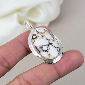 Elegant Wild Horse Jasper Gemstone Pendant Jewelry 925 Sterling Silver Pendant Wild Horse Jasper Designer Pendant Birthday Gift For Her