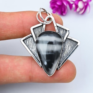 Picasso Jasper Gemstone Silver Pendant 925 Sterling Silver Pendant Beautiful Picasso Jasper Pendant Handmade Jewelry Christmas Day Gift