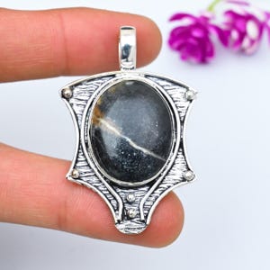 Natural Picasso Jasper Pendant, 925 Sterling Silver Pendant, Picasso Jasper Gemstone Pendant Jewelry Pendant, Handmade Jewelry, Gift For Him