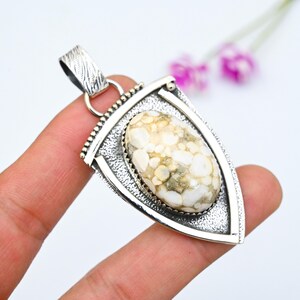 Handgjort vild häst-jaspis 925 sterlingsilverhänge, drakeformad