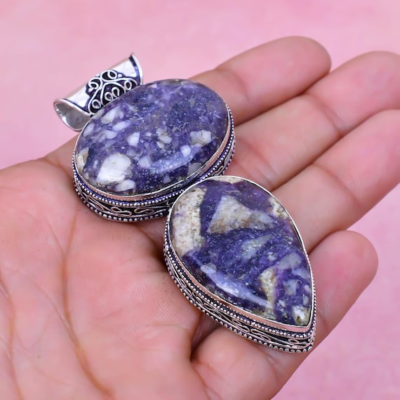 Sodalite Pendant Natural Sodalite Gemstone Handmade 925 Sterling
