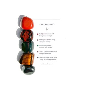I Am Grounded | positive affirmation crystal kit | pocket stones | stabilize and ground energy