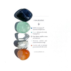 I Am Creative | positive affirmation crystal kit | pocket stones | crystals for inspiration, creative expression