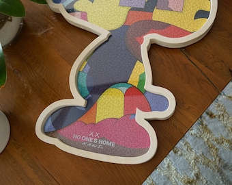 Kaws No One's Home Puzzle Custom Wooden Frame W/ Engraved