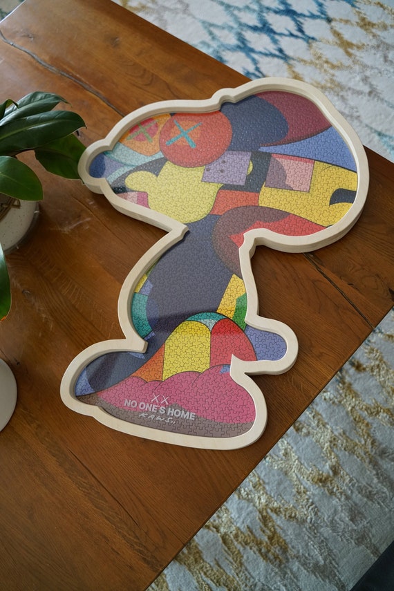 Kaws No One's Home Puzzle Custom Wooden Frame W/ Engraved