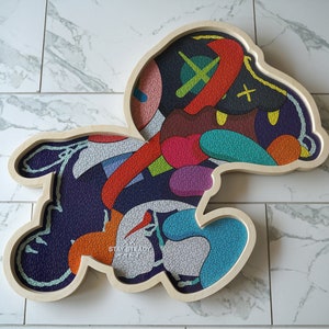 Kaws No One's Home Puzzle Custom Wooden Frame W/ Engraved