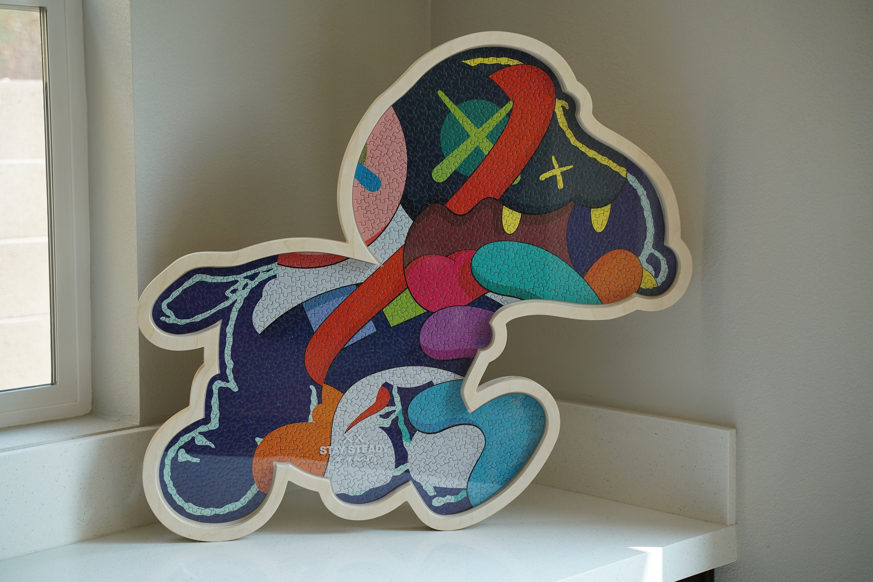 Kaws Stay Steady Puzzle Custom Wooden Frame W/ Engraved