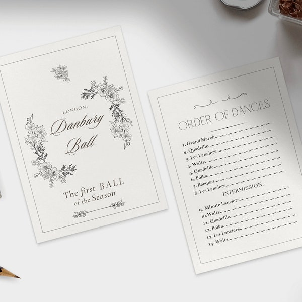 Bridgerton Dance Cards Edit Etsy Bridgerton Dance Cards Edit Etsy