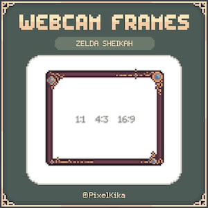 Webcam Frame | Zelda Sheikah Slate | Pixel Art Twitch Stream Overlay | Cute & Retro | Ready for use