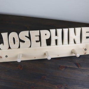 Children&#39;s wardrobe with name made of wood, children&#39;s wardrobe personalized, handmade