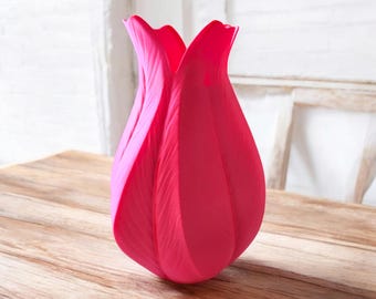Elegant Tulip-Inspired Minimalist Vase | Decorative Centerpiece for Living Room & Table Decor