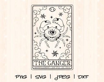 Cancro Svg Png / Astrologia Svg / Zodiaco Cancro Svg Segno Zodiacale Cancro Svg Compleanno Cancro Svg Carta dei Tarocchi Celesti Cancro Oroscopo Svg Png