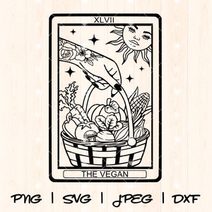 Svg png végétalien | Svg végétarien | Svg véganisme | Svg à base de plantes | Powered By Plants T-shirt végétalien Svg | Carte de tarot herbivore végétal Svg Png
