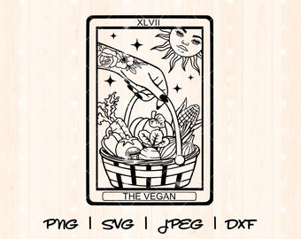 Vegan Svg Png | Vegetarian Svg | Veganism Svg | Plant Based Svg | Powered By Plants Vegan Shirt Svg | Vegetable Herbivore Tarot Card Svg Png