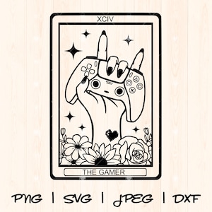 Gaming Svg Png | Gamer Svg | Game Controller Svg | Gamer Shirt Svg | Video Game Svg | Gamer Girl Svg | Funny Video Gamer Tarot Card Svg Png