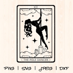 Svg png de danseur de pole dance | Svg png de pole dance | Pole Fitness Svg | Png de carte de tarot de pole dance | Vecteur de pole dance | Clipart de pole dance