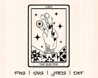Quilt Svg | Quilt Clipart | Quilting Svg | Quilter Svg | Quilting Svg | Funny Quilting Crafting Svg Png | Quilter Tarot Card Svg Png Design
