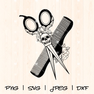 Hair Dresser Svg Hair Stylist Svg Skeleton Skull Stylist Beautician Png Cosmetology Hair Hustler Svg Hairstylist Flower Scissors Png Svg