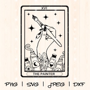Schilder Svg Png | Verf penseel Svg | Kunstenaar-svg | Schilderij Svg | Kunst Svg Png | Liefde kunst Svg | Schildergereedschap Svg Tarot Artist Shirt Svg Png