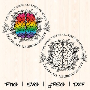 自閉症 SVG PNG | ADHD SVG PNG | 包括神経多様性 SVG | 自閉症愛 SVG | 神経多様性 SVG | メンタルヘルス SVG | 自閉症昇華