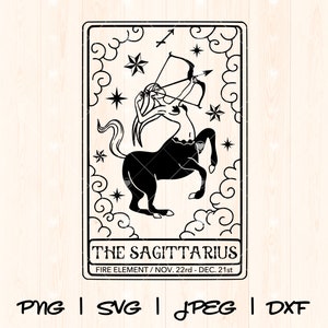 Sagittarius Svg Png | Astrology Svg | Zodiac Svg | Sagittarius Season Svg | Sagittarius Cut File | Horoscope Tarot Card Birthday Svg Png