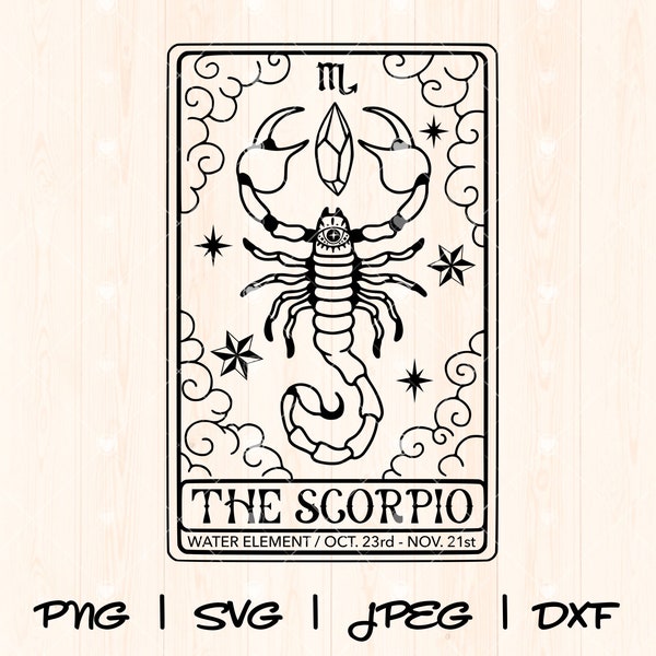 Scorpio Svg Png | Astrology Svg | Scorpio Season Svg | Scorpio Zodiac Sign Svg Scorpio Birthday Svg Scorpio Girl Svg Tarot Horoscope Svg Png