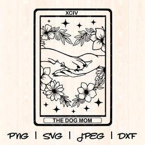 Hond moeder Svg Png | Hond Mama Svg Png | Hondenpoot Svg | Hondenliefhebber Svg Png | Redding van moeder Svg | Reddingshond Svg | Hond Foster Fur Mama Tarot Card Svg