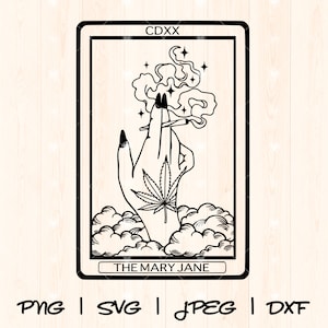 Weed Svg | 420 Svg | Smoking Joint Svg | Stoner Svg | Smoking Weed Svg | Cannabis Svg | Pot Head Svg | Ganja Pot Leaf Tarot Card Png Svg