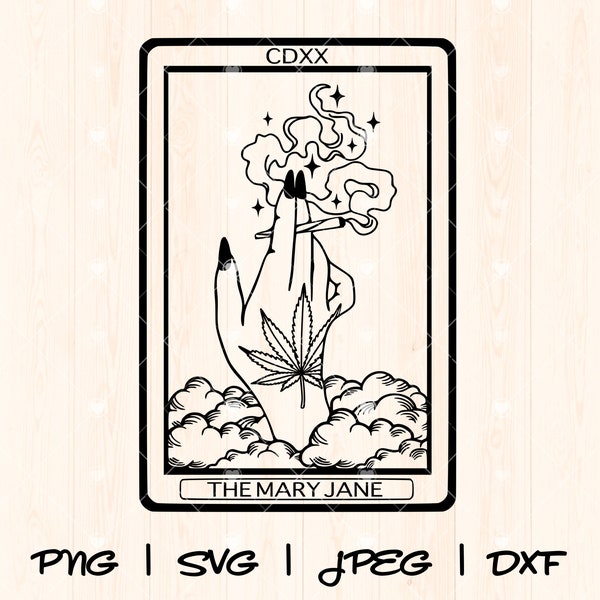 Weed Svg | 420 Svg | Smoking Joint Svg | Stoner Svg | Smoking Weed Svg | Cannabis Svg | Pot Head Svg | Ganja Pot Leaf Tarot Card Png Svg