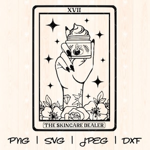 Esthéticienne Svg | Svg png de soins de la peau | Spécialiste de la peau Svg | Esthéticienne vie Svg | Esthéticienne PNG | Conception de cartes de tarot de technicienne du visage