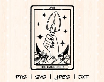 Gardening Svg Png | Garden Svg Png | Gardener Svg | Vegetable Svg | Garden Tools Svg | Plant Mom Svg | Veggie Tarot Card Gardening Cut File