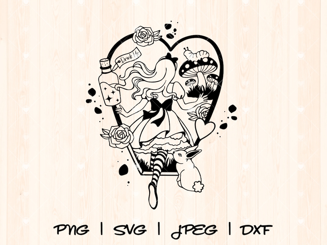 Alice in Wonderland Svg | Alice in Wonderland Png | Drink Me Wonderland ...