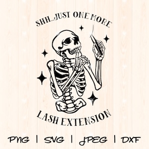 Lash Artist Svg Png | Lash Tech Png Svg | Lash Technician Svg | Lash Boss Svg Png | Lash Quotes Svg | Funny Lash Artist Skeleton Png Svg