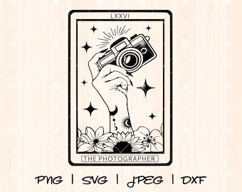 Photographer Svg Png | Camera Svg | Floral Camera Svg Png | Photography Svg Png | Camera Vector | Photo Taking Svg | Tarot Camera Cut File