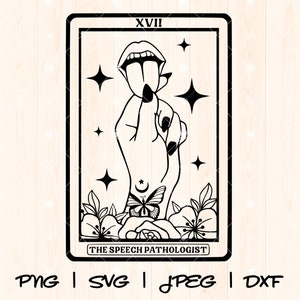 Logopeda Svg / Logopeda Png / Logopeda Svg / Logopeda Svg / Logopeda Svg / Logopeda Carta del Tarot SLP Svg Png Diseño