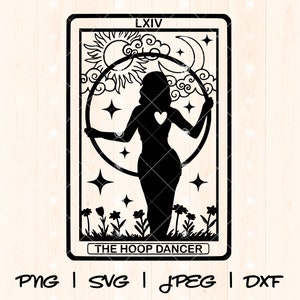 Hula Hoop Svg Png | Hula Hooping Svg | Dance Hoop Svg | Flow Arts Svg | Fitness Hoop Svg | Flow Arts Hula Hooping Tarot Card Design Svg Png
