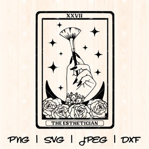 Esthetician Svg | Skin Care Png | Skin Specialist Svg | Esthetician Life Svg | Beauty Therapist Png | Facial Technician Tarot Card Design
