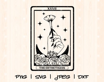 Esthetician Svg | Skin Care Png | Skin Specialist Svg | Esthetician Life Svg | Beauty Therapist Png | Facial Technician Tarot Card Design